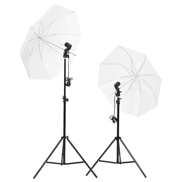 vidaXL Studioset med lampor, bakgrunder och reflektorer