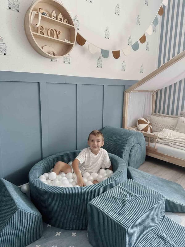 Tør pool 130x40 Corduroy Blå uden bolde