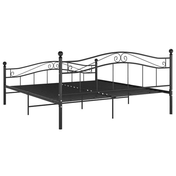 vidaXL sengestel sort metal 180 x 200 cm