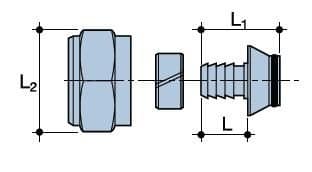 Forbindelsesskrue 20x3/4"