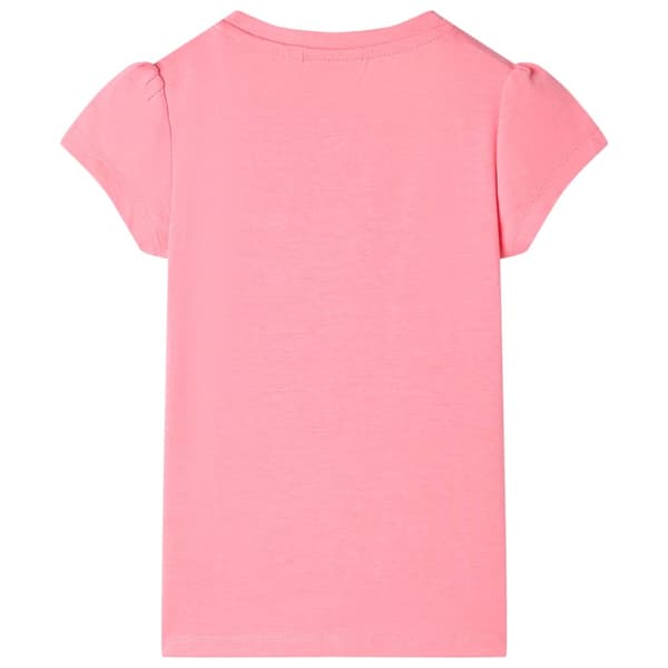 Børne-T-shirt, neonrosa, 128