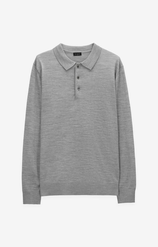 Sweater med knapkrave XXXL