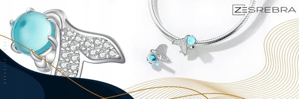 Berlocker silver pr 925 sjöjungfrusvans havspärla hänge silverpärlor