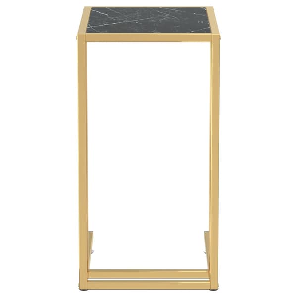 vidaXL computer sidebord sort marmor 50x35x65 cm