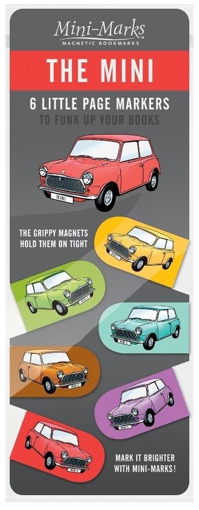 Magnetiska bilbokmärken - Mini Cooper 6 st