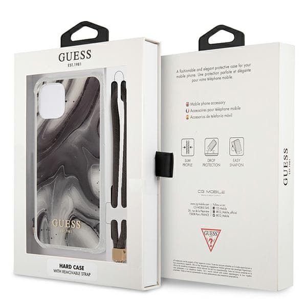 Guess Marble Collection-skal till iPhone 12 Pro Max, grått