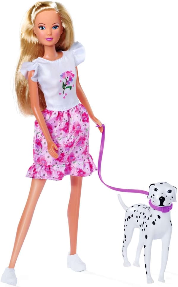 Steffi og Evi dukke lufter hunden