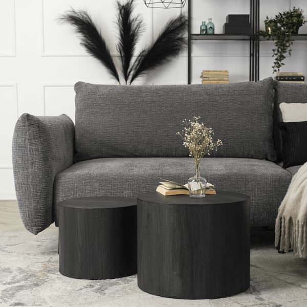 LEILA Soffbordsset 38 cm/48 cm Svart Loft