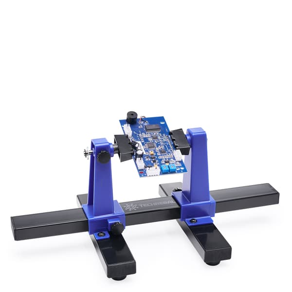 Techrebal ZD-11E PCB-hållare gul låda + Grå matta 35x25 + Flätad flussmedel