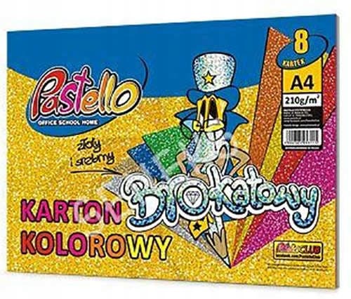 GLITTERPAP A4 210G MIX 8KOL 3115 A'5