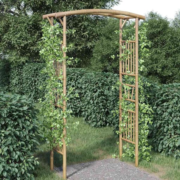 vidaXL Ruusukaari, bambu, 118x40x187 cm