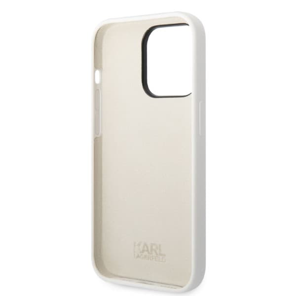 Karl Lagerfeld Silikone Choupette-etui til iPhone 14 Pro Max, Hvid