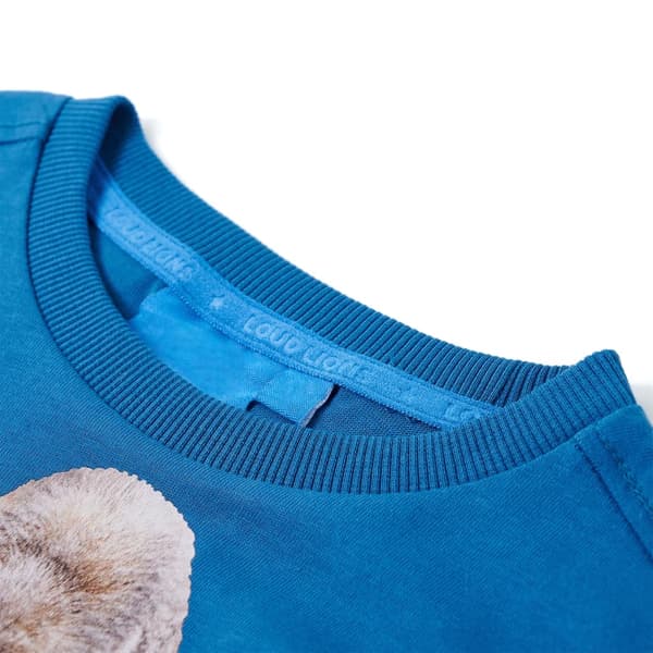 Barn långärmad T-shirt, mörkblå, 128