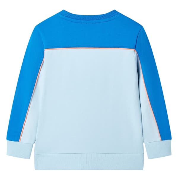 Børnesweatshirt, lyseblå og neonblå, 140