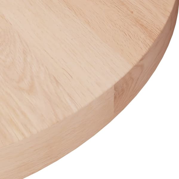 vidaXL rund bordplade Ø30 x 2,5 cm rå egetræ