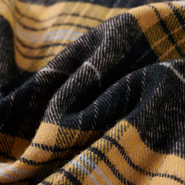Børneskjorte i gul og sort ternet, 92