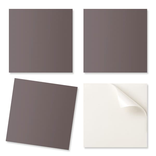 Vinylfliser med tryk, klar til montering, brun farve, 20x20x20 cm