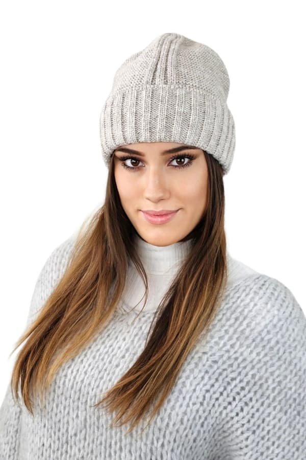 VERA dame vinterhue, beige farve