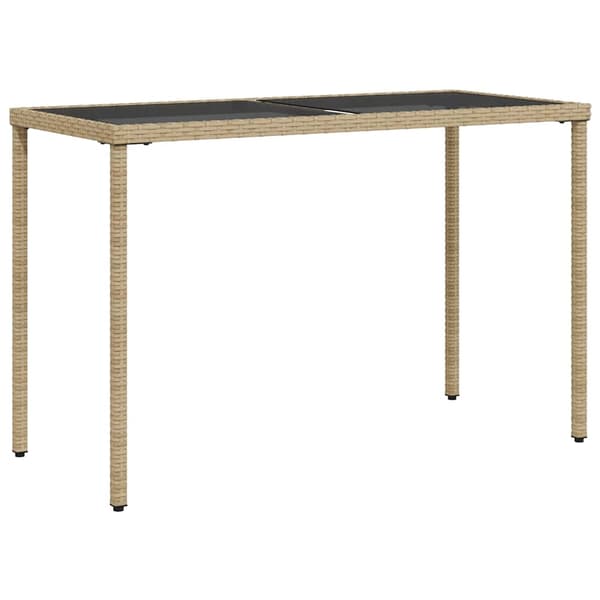 vidaXL 5-delat trädgårdsmöbelset med kuddar, beige, polyrotting