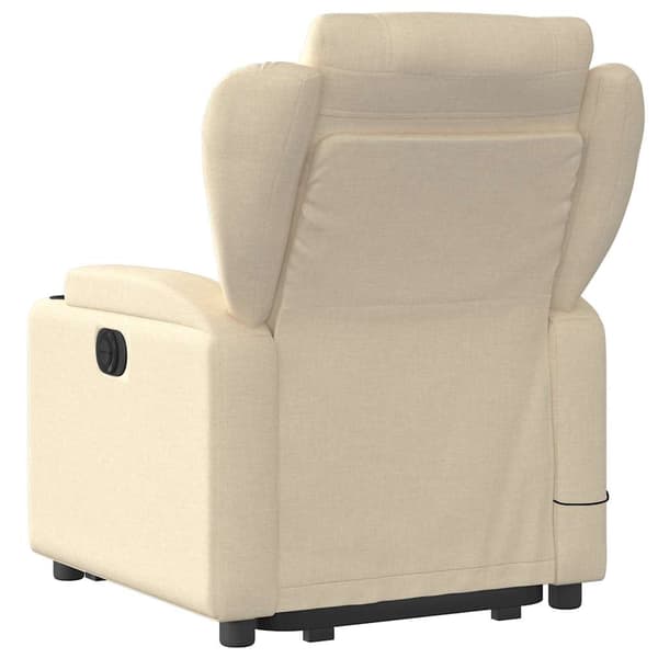 vidaXL Lyftbar massagefåtölj, elektrisk, vilstol, krämfärgad