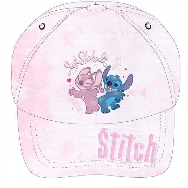 Stitch baseballkasket til piger lyserød marmor størrelse 52