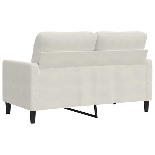 vidaXL 2-istuttava sohva kermanvärinen 120 cm samettiverhoiltu