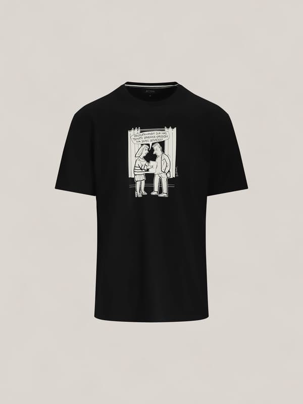 SORT MÆLK T-SHIRT L
