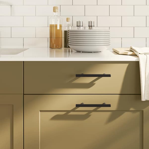 vidaXL skabsgreb 10 stk. sort 96 mm rustfrit stål
