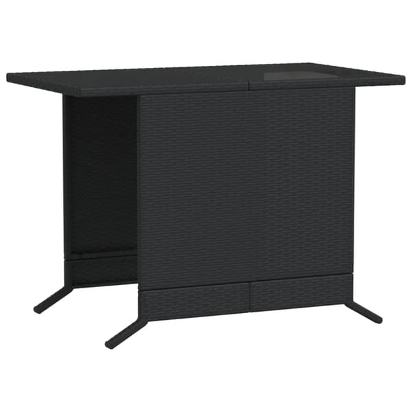 vidaXL 3-delt bistrosæt med hynder, sort, polyrattan