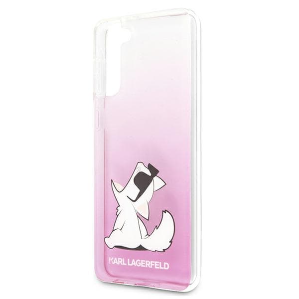 Karl Lagerfeld Choupette Fun-etui til Galaxy S21+, lyserød