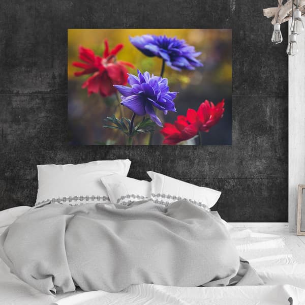 Lærredstryk Botanik Vilde blomster 50x40 cm