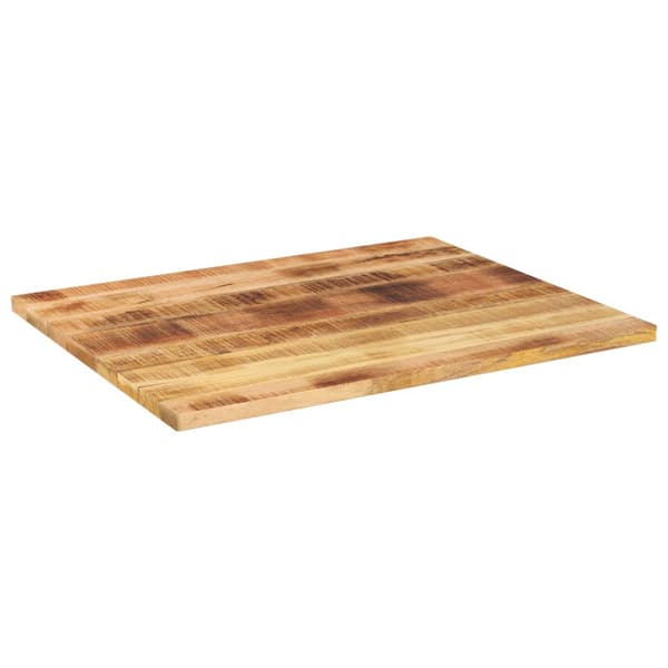vidaXL bordplade 90x80x2,5 cm rektangulær ru mangotræ