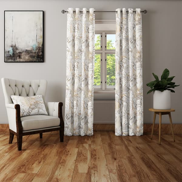 Gardin med snørehuller print 099