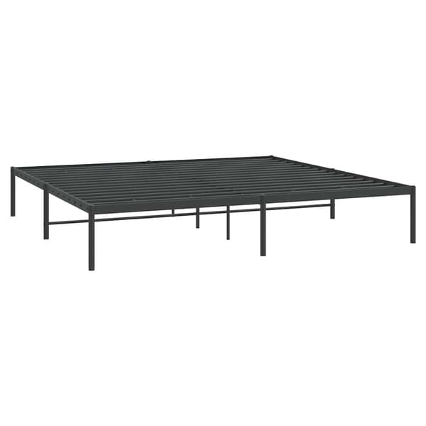 vidaXL metalsengestel sort 193x203 cm