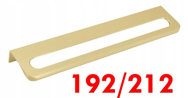 Møbelgreb med guldkant 192/212 mm, let og holdbart til skabe UA08