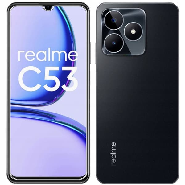 3x Härdat glas för Realme C53 glas för 9H-skärm 3 st 3-pack