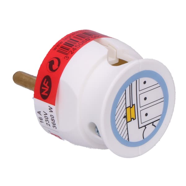 Lavt stik 2P 16a hvid