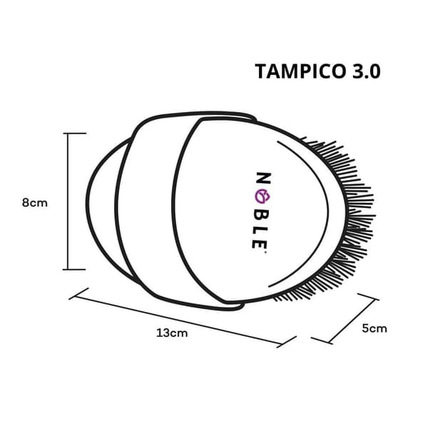 Noble tørmassagebørste, skarp Tampico