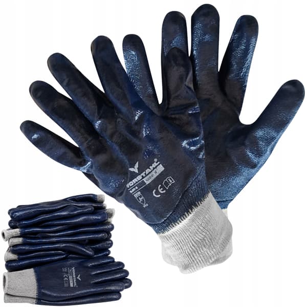 Skyddshandskar av bomull och polyester, 12-pack, storlek 9, Vorstahl-kvalitet