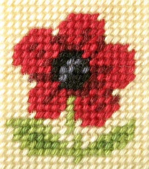 Broderi. Mit første broderi - Blomst