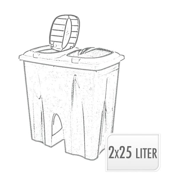 Affaldsspand 2x25L marineblå