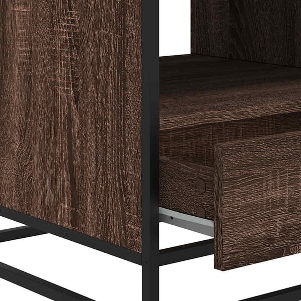 vidaXL Soffbord brun ek 100x50x45 cm