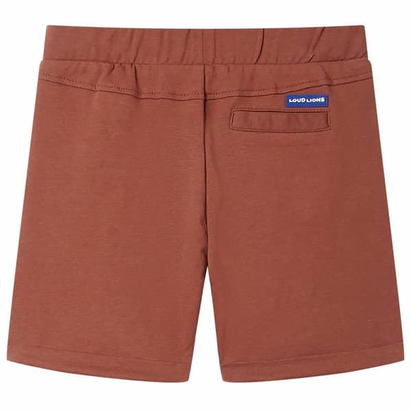 Barnshorts med dragsko, bruna, 128