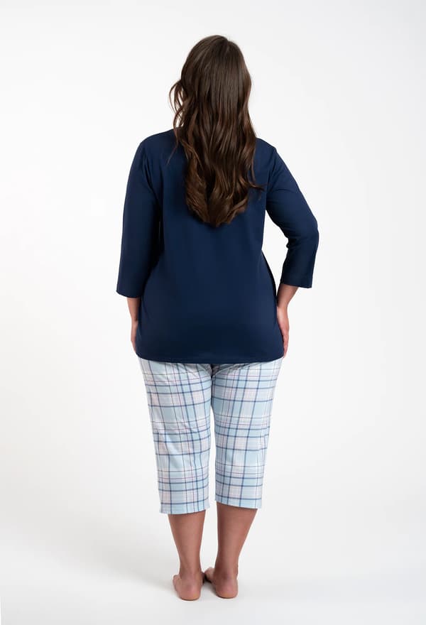 Allison dampyjamas med 3/4-ärmar, 3/4-byxor S