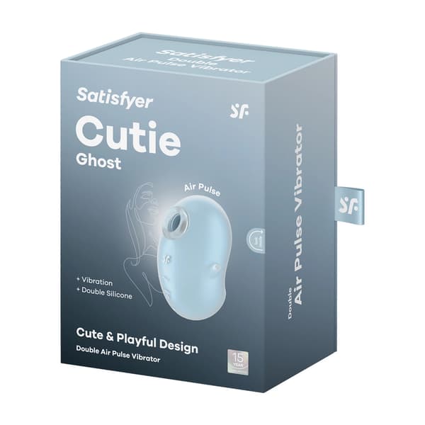 Satisfyer Cutie Ghost modell Air Pulse vattentät silikon vit