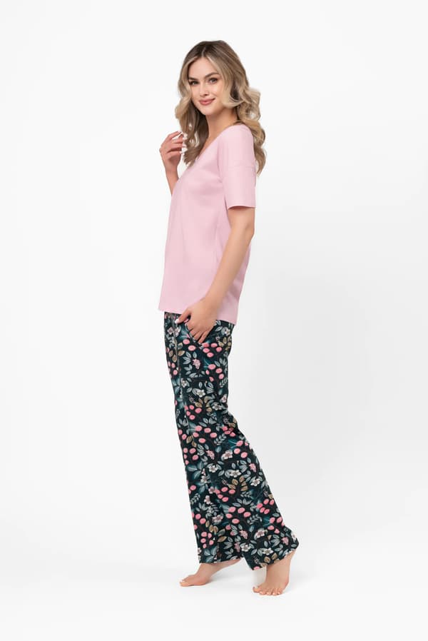 Dampyjamas, kortärmade, långbyxor, Marisal S