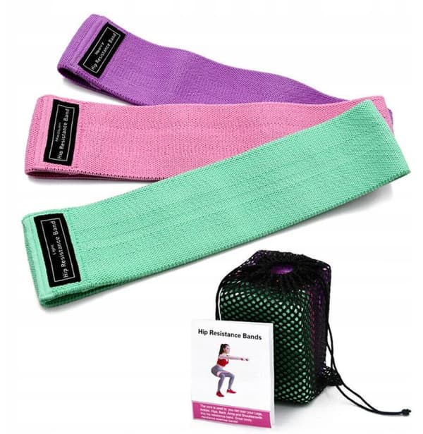 Set med 3 HIP mini-träningsband