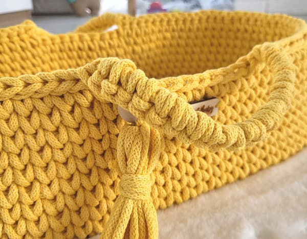 Moses Basket BOHO Bomullsdockbärare - Gul