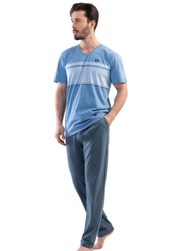Herrpyjamas i bomull Vienetta 3XL +storlek kort