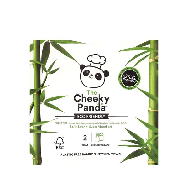 Cheeky Panda, Pappershandduk, 200 ark (2 rullar à 100 ark)